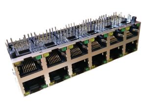 Wholesale 6116314-2 Multi - Port Rj45 2x6 Female Connector With G / Y LEDs LPJE67011A103NL from china suppliers