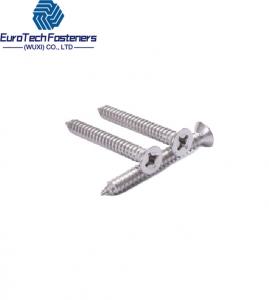 China Iso 7050 Din 7982 Csk 4.2x19 2.2 Cross Recessed Countersunk Head Tapping Screws Stainless Steel  304 on sale