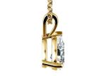 Pear Cut 0.84ct 14k Gold Necklaces With 8×5mm Vintage Pendant