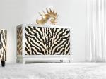 Golden Carved Wooden Chest Cabinet