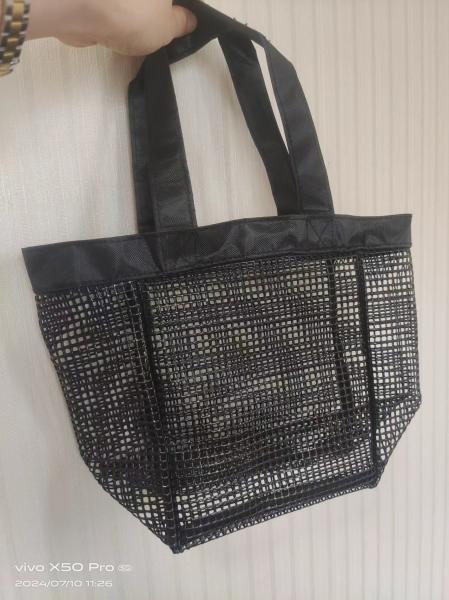 OEM Service Mesh Handbag For Beach Outdoor Sports Or Shopping PVC Mesh Storage