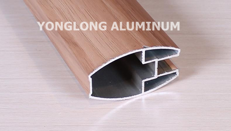 Natural Anodized Aluminium Sliding Wardrobe Door Profiles For Interior Decoration Materials