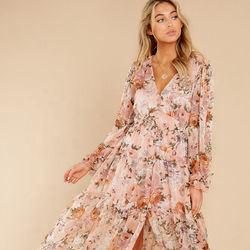 Wholesale Slim Fitting Women Dress Floral Print Loose Mature Women Casual Maxi Dress Vestidos Clothes Summer Womens Dress from china suppliers