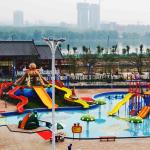 Fiberglass Children Water Slide for a water park Blue / Yellow / customized for