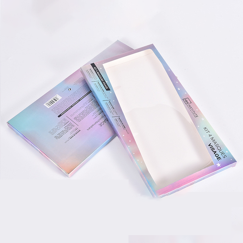 Printed Cosmetic Packaging Box Embossed Texture Gold Foil Stamping Custom Cosmetic Packaging