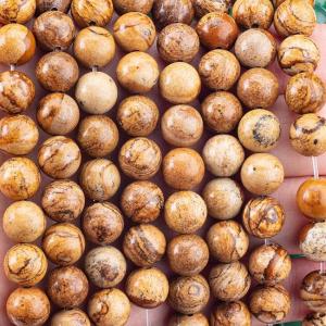 Wholesale 8mm Picture Jasper Gemstone Beads Healing Crystal Stone Beads For Jewelry Making from china suppliers