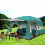 210D Double Layer Camping Family Tent 3000mm Pu Coating Tent Waterproof