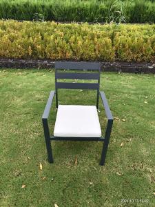 Wholesale 64cm Height Armrest Aluminium Stacking Chair Outdoor Powder Coating from china suppliers