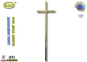 Wholesale D046 Zamak Cross And Crucifix Coffin Lid Decoration Funeral Accessories gold color from china suppliers