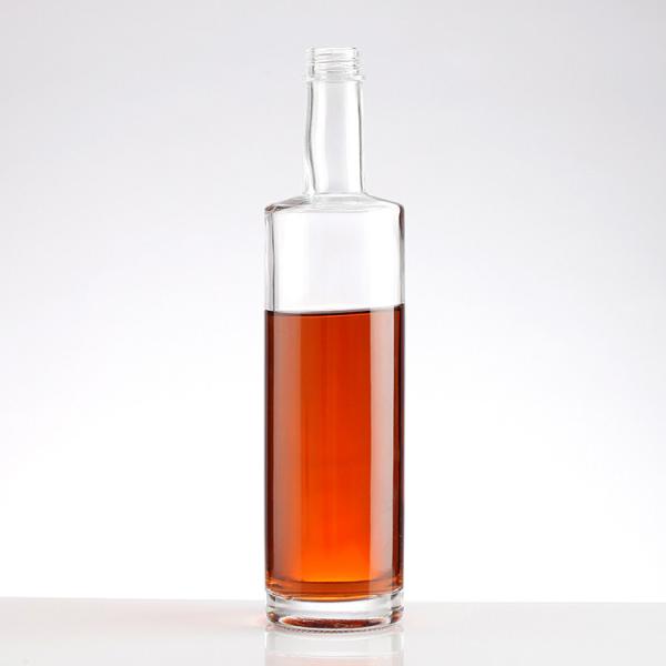 700ml 750ml Flat Shoulder Nordic Empty Rum Whisky Spirit Vodka Glass Bottle with