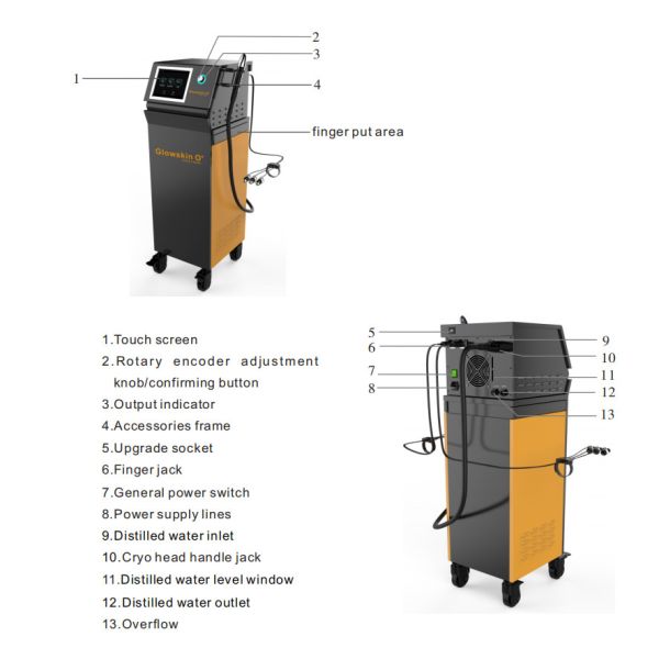 Black 120VA Non Surgical Face Lift Machine Standing Body Slimming Machine