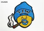 100% Embroidery Beanie Hat Patches Adhesive Heat Eco Friendly Material