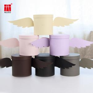 Wholesale Angel Wings 5.5inch Round Floral Hat Box For Mother'S Day 4c Print from china suppliers