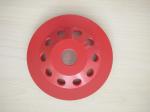 Metal Bond 125mm Diamond Swirl Cup Wheel 9 Nos Teeth For Stone / Concrete