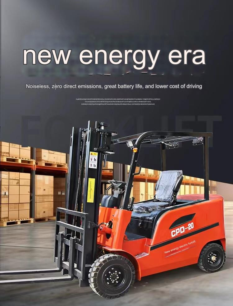 1600mm 1,500 Kg New Electric Forklifts With Hydraulic Electromagnetic Brake