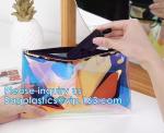 DAZZLING HOLOGRAPHIC, TPU PVC Laser Cosmetic Bag, Makeup Organizer Bags, Jelly