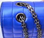 Pink Genuine Quilted Leather Handbags Alloy Chain Strap Western Style For Ladies