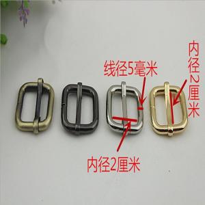 Wholesale Bag making fittings 20 mm light gold iron adjust square ring adjustable buckle from china suppliers