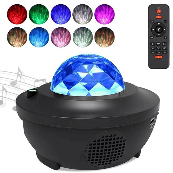 Colorful Starry Sky Galaxy Projector Nightlight Child Blueteeth USB Music Player