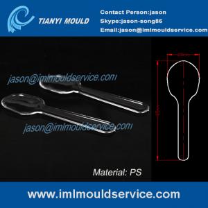 Wholesale PS 85m clear plastic disposable chinese sugar spoon/ yoghourt spoon mould from china suppliers