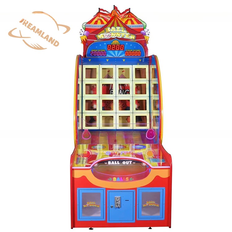 Fun Ticket Redemption Game Machine Coin Operated Ball Monster Game