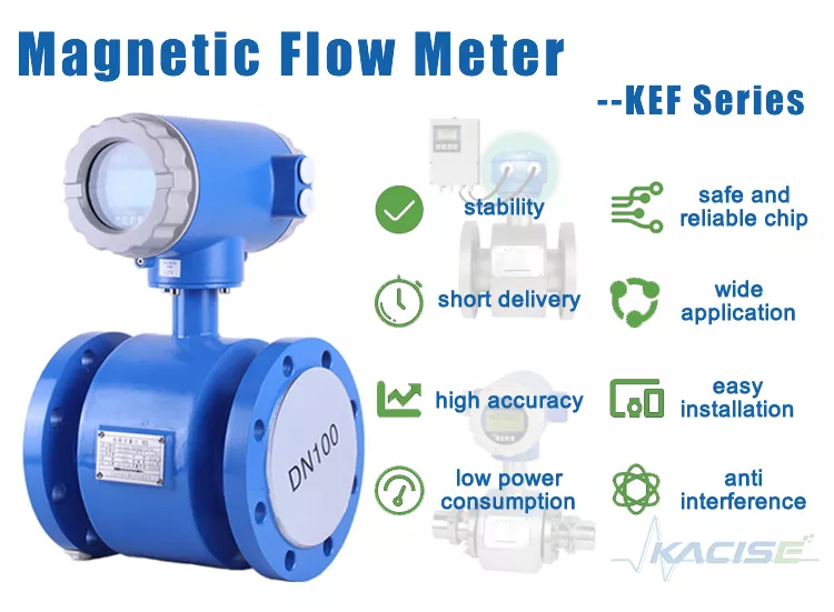 RS485 Output Waste Dirty Water Flow Meter High Accuracy IP68 Magnetic