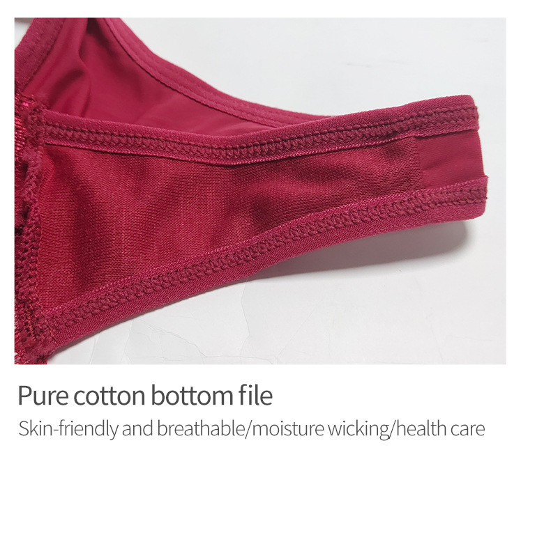 Sexy Low Rise Lace Panties Ultra Thin T Back Underwear Floral Lace Mesh Thong See Through Panties