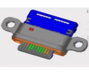 Wholesale Electrical USB 3.0 Connector Waterproof 24 Pin Female Connector Stainless Shell from china suppliers
