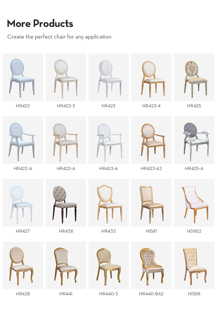 Aluminum Gold Banquet Chairs White Ballroom Chairs Customized