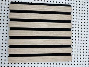 Wholesale Flame Fire Prevention acoustic wood slat panels 600*2700*21mm White color from china suppliers
