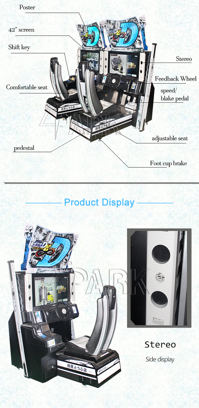 350W Racing Game Machine / 42 Inches Lcd 4d Dirty Driving Split Second Video Simulator