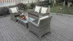 4pcs PE cane pool furntiure