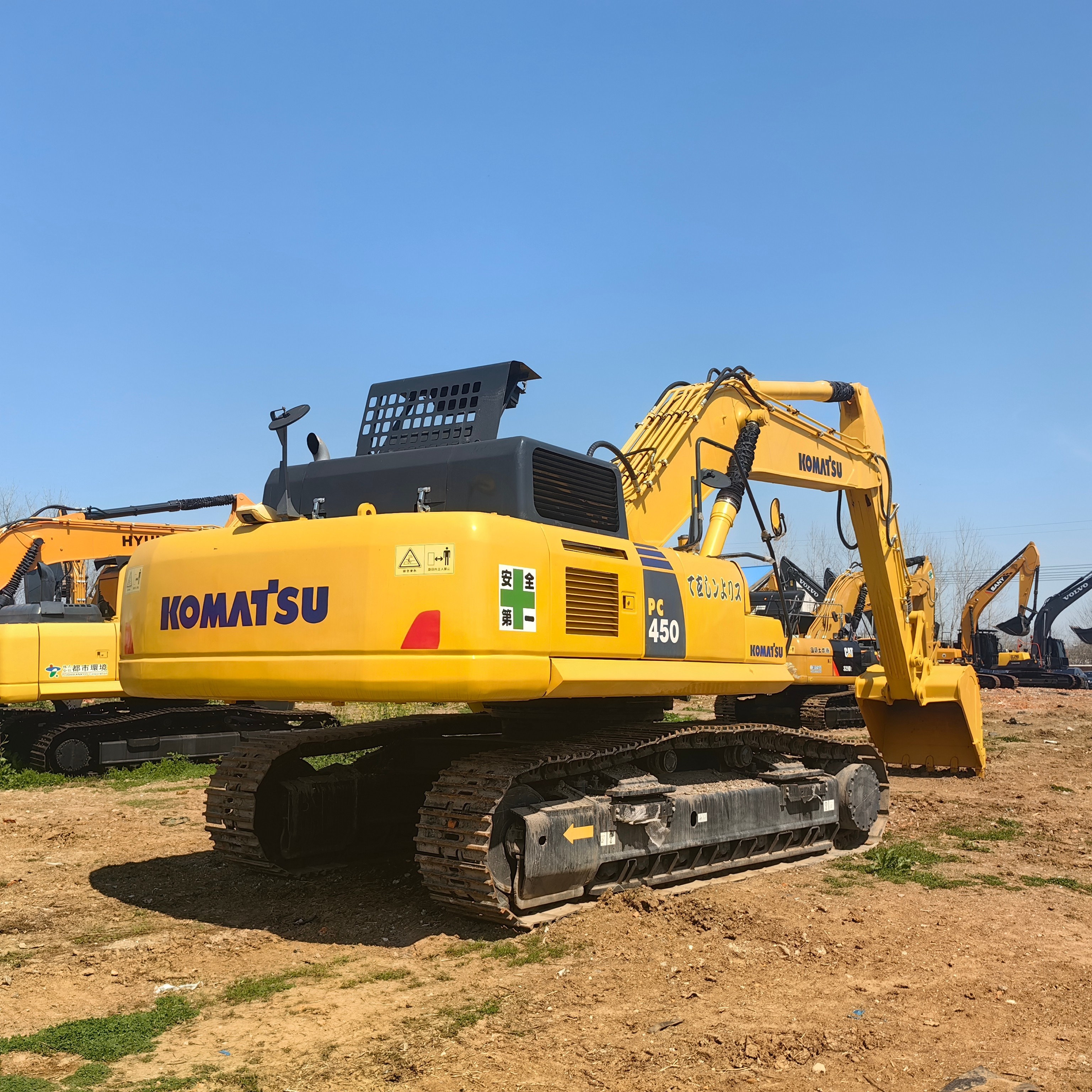 Large Used Komatsu Excavators PC450-8 45Ton Construction Equipment Digger