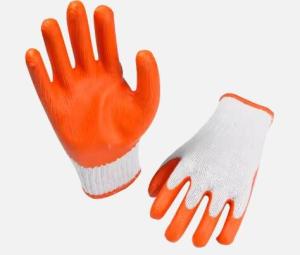 Wholesale 10 Gauge Flat Plain Latex Orange Industrial Rubber Gloves from china suppliers
