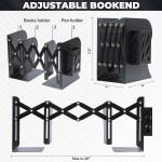 Adjustable 20 inches Desk Magazine File Organizer Holder Metal Bookends for
