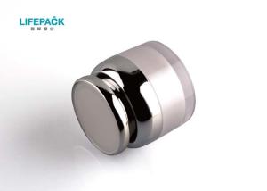 Wholesale 30g Acrylic Skincare Cream Cosmetic Jars With Lids Fancy Slim Neck Cap Style from china suppliers