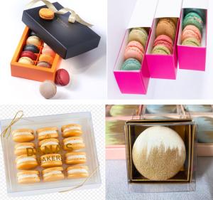 Wholesale Customizable Food Safe Macaron Paper Boxes Plastic Macaron Trays from china suppliers