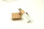 Wooden Cap Crystal USB Stick 32GB 64GB 128GB Flash Drives 15MB/S Ce Fcc Passed