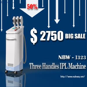 Wholesale Popular seller!!! 50% discounts off! 3 handles ipl laser hair removal machine for sale from china suppliers