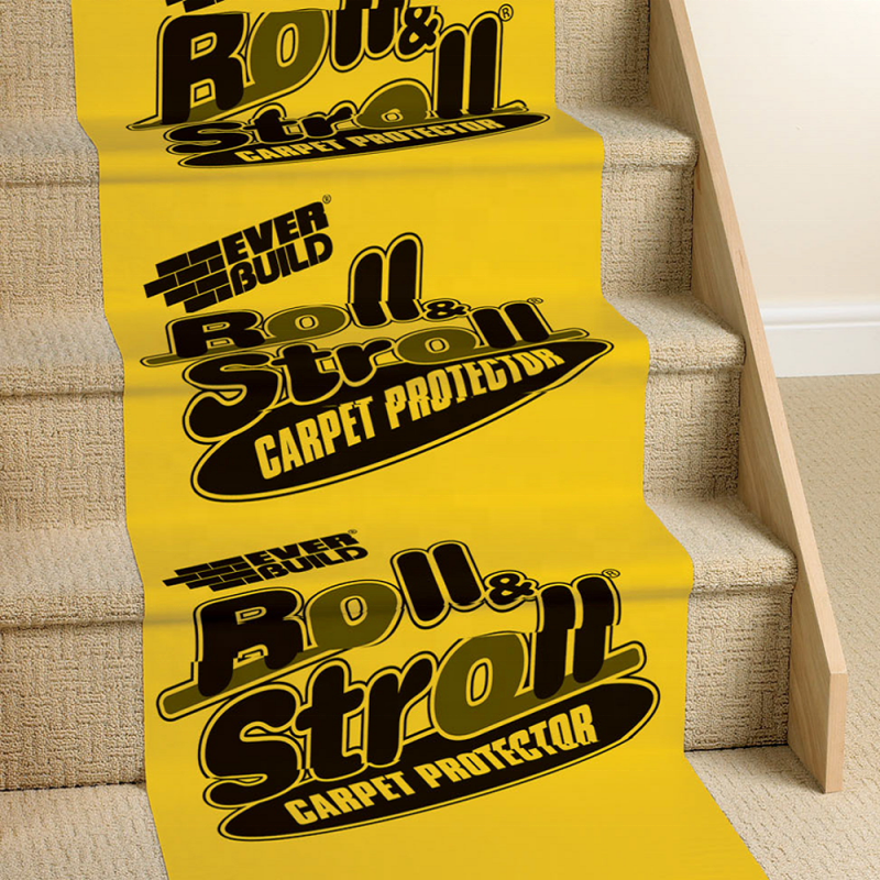 Customized Logo Printing 60CM * 25M 50M 100M Carpet Protection Tape Film For Exhibition