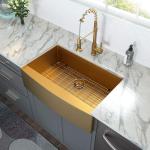 R15 Corner 34 Inch PVD Stainless Steel Sink Scratch Resistance
