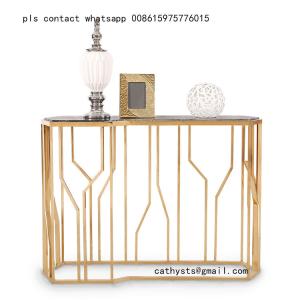 Wholesale Customized Hairline Gold stainless steel table chair for restaurant metal furniture from china suppliers