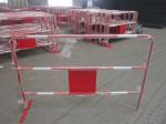 Powder Colored Road Safety Barricades , Low Carbon Steel Temporary Barrier Fence