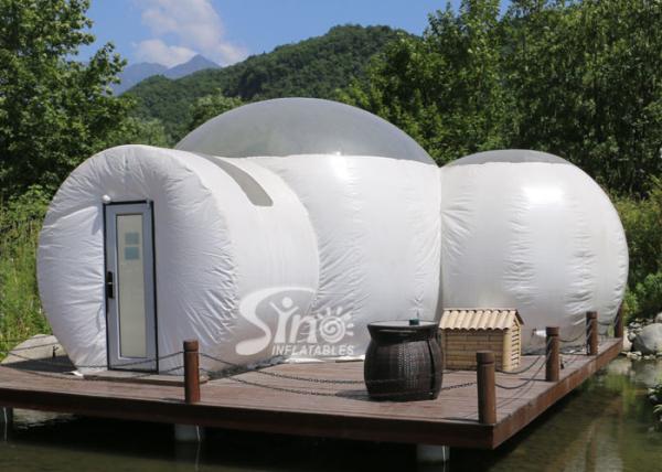 Romantic Glamping 2 Rooms Inflatable Bubble Tent Hotel With bath Room And Lock