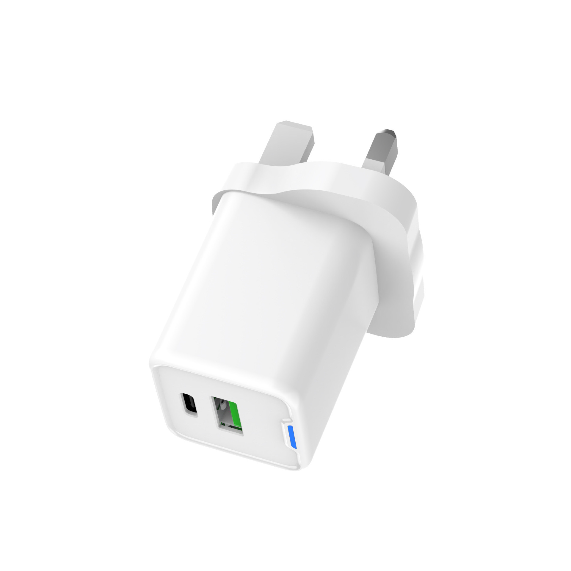 Fast Charging Power Block Plug 45W GaN USB Charger With Universal Compatibility for Type C and USB A Devices 2 USB Ports