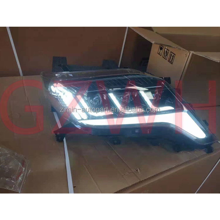 Car Light ABS Plastic LED Head Lamp Front Light Kit For Toyota Prado FJ150 2014