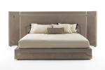 3.2x2.2m Luxury Italian Bedroom Sets , Matted Leather Modern King Size Platform