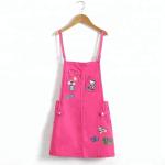 Stretchable Waist Summer Peach Overalls Skirts Sleeveless For 8-16 Years Girls