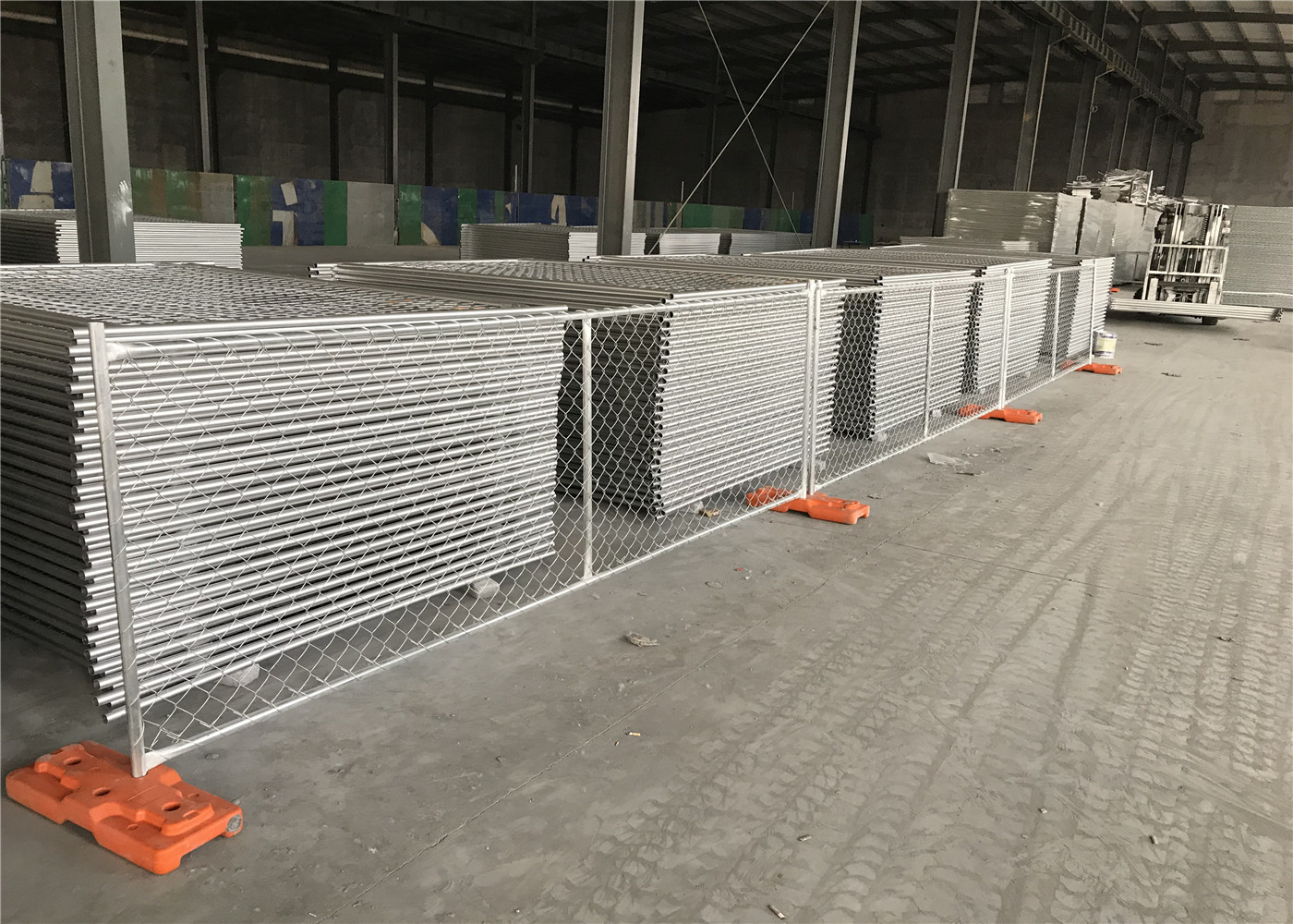 Temporary Construction Fencing Panels 1-⅜" tube vertical brace Chain Link Fence Panels 6'/8'/4' Height