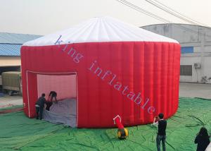 Wholesale 210D Oxford Fabric Dome Inflatable Event Tent White / Red Stitching Structure from china suppliers